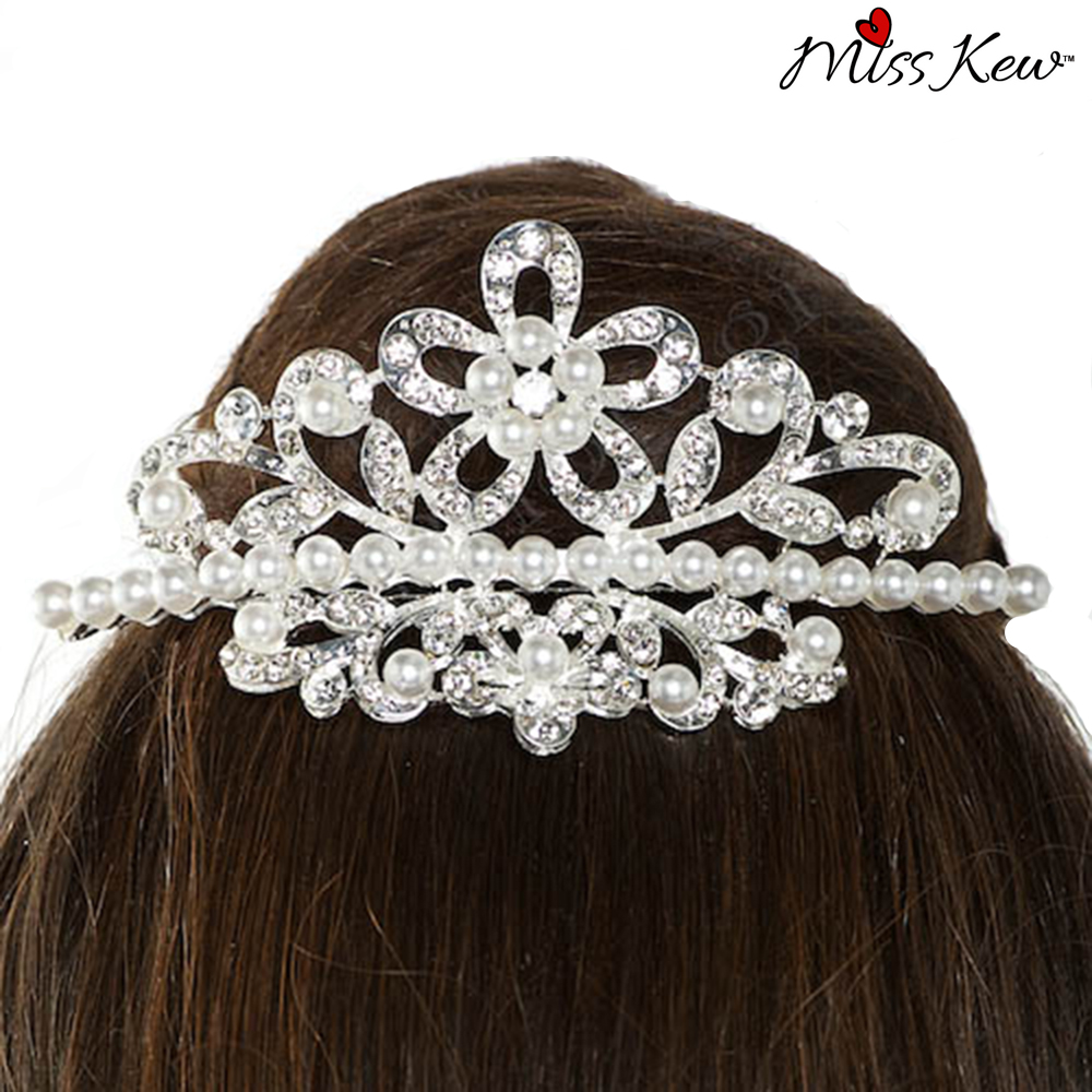Pearl-Star-Rhinestone-/-Diamante-Hair-Comb