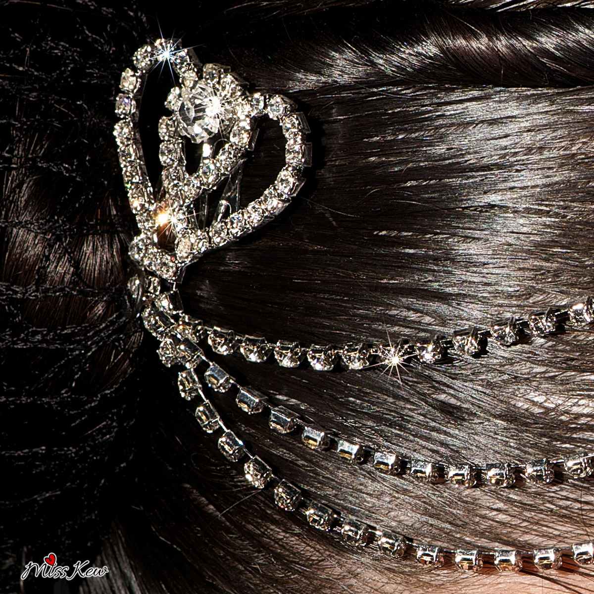 Twin Hearts Head Piece, Hair Jewellery
