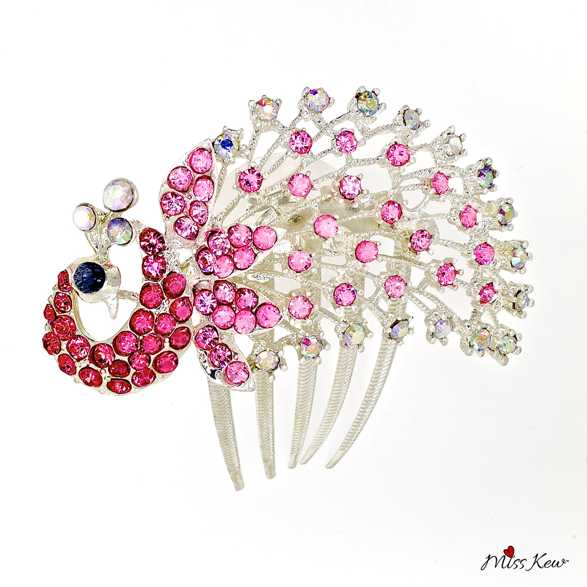 Peacock-Rhinestone-/-Diamante-Hair-Comb
